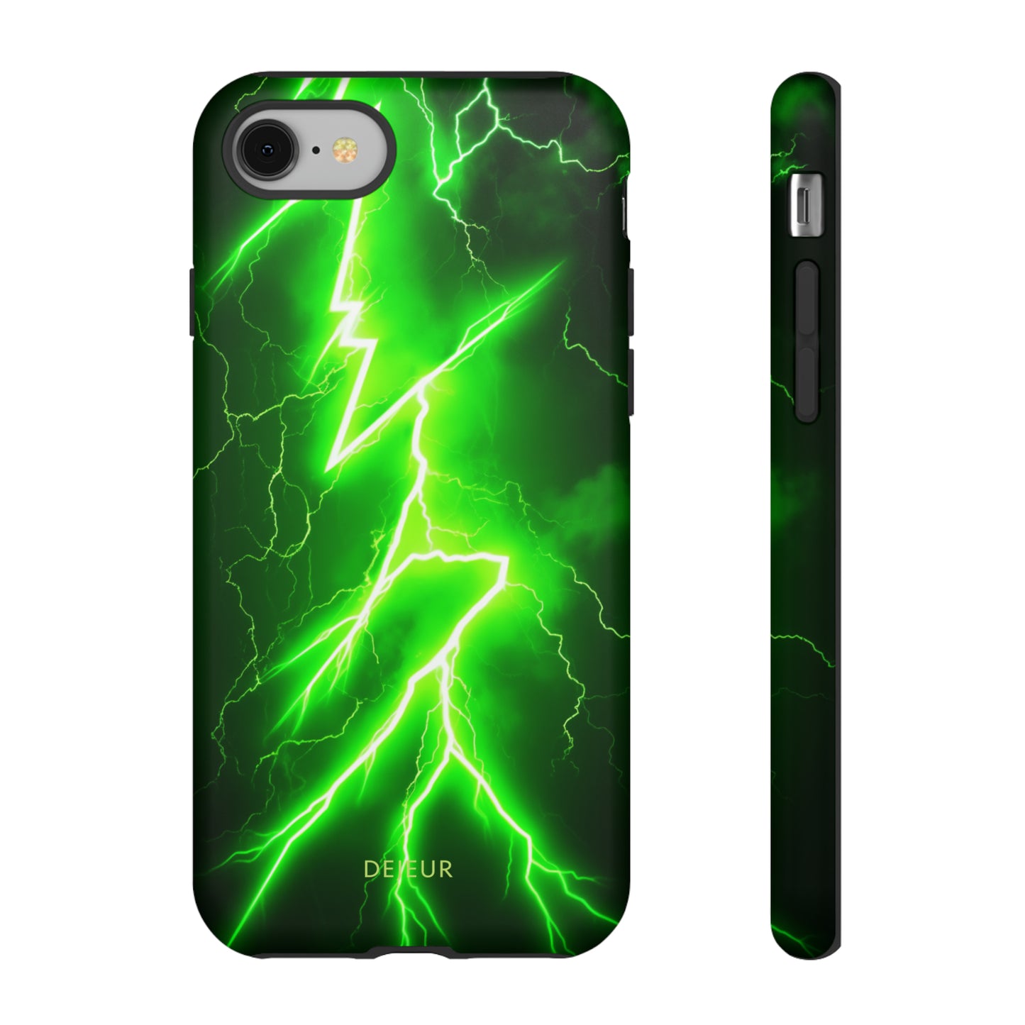 Neon Green Lightning - iPhone Tough Case