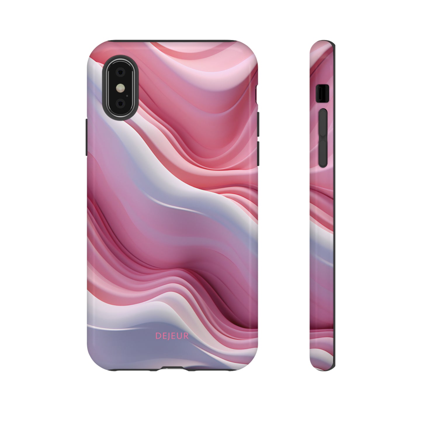 Pink Cream Waves - iPhone Tough Case