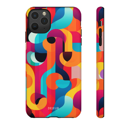 Curved Abstract Shapes - iPhone Tough Case