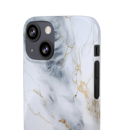 White Gold Marble - iPhone Snap Case