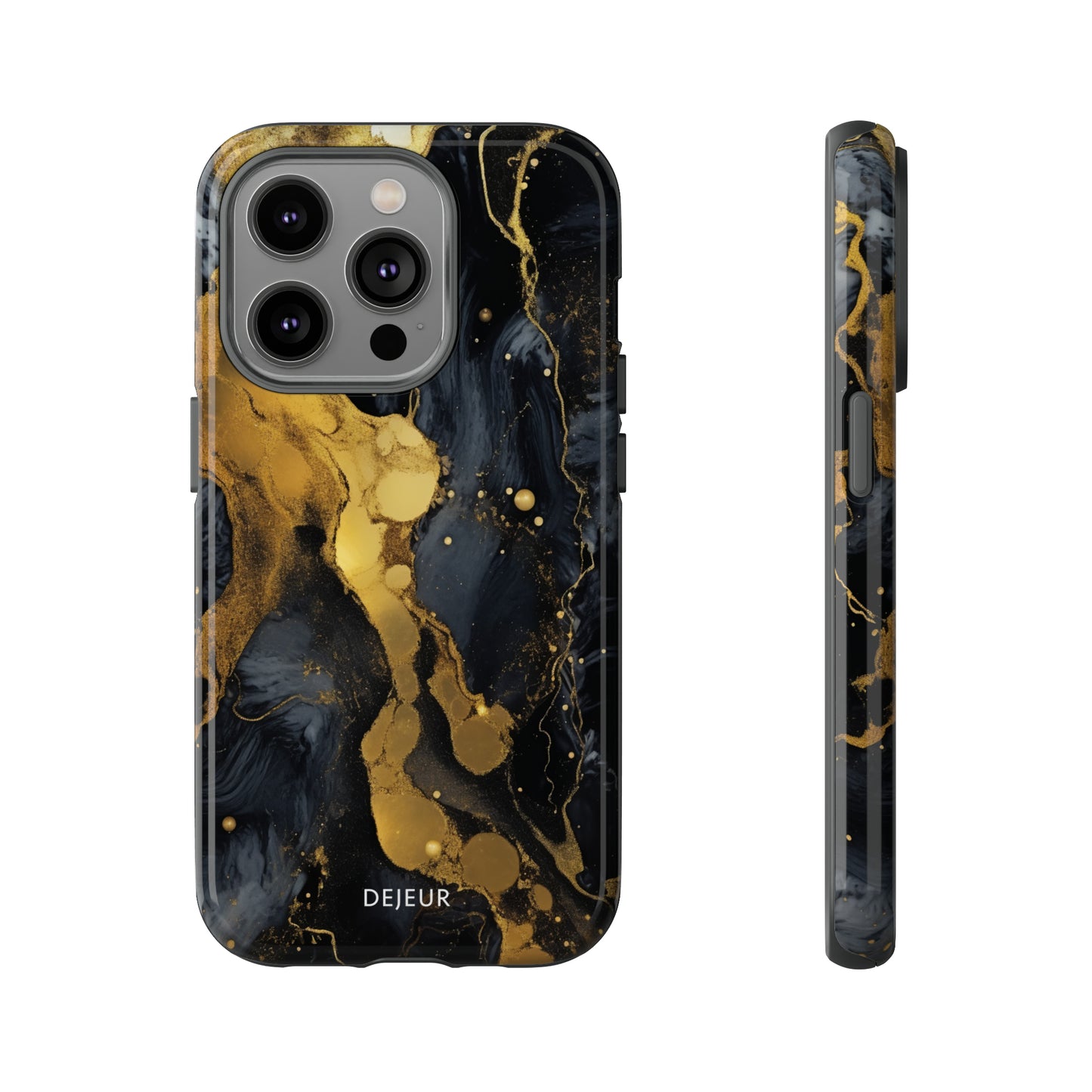 Metallic Gold Dark Marble - iPhone Tough Case