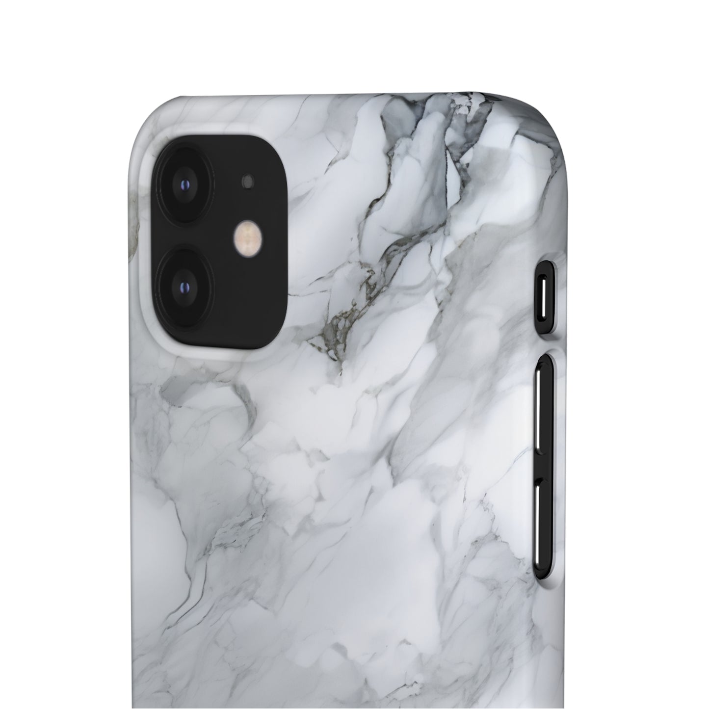 Platinum Silver Marble - iPhone Snap Case