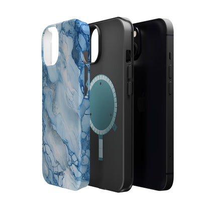 Sky Blue Marble - iPhone MagSafe Tough Case