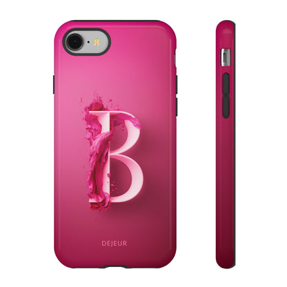 B Hot Pink Splash - iPhone Tough Case