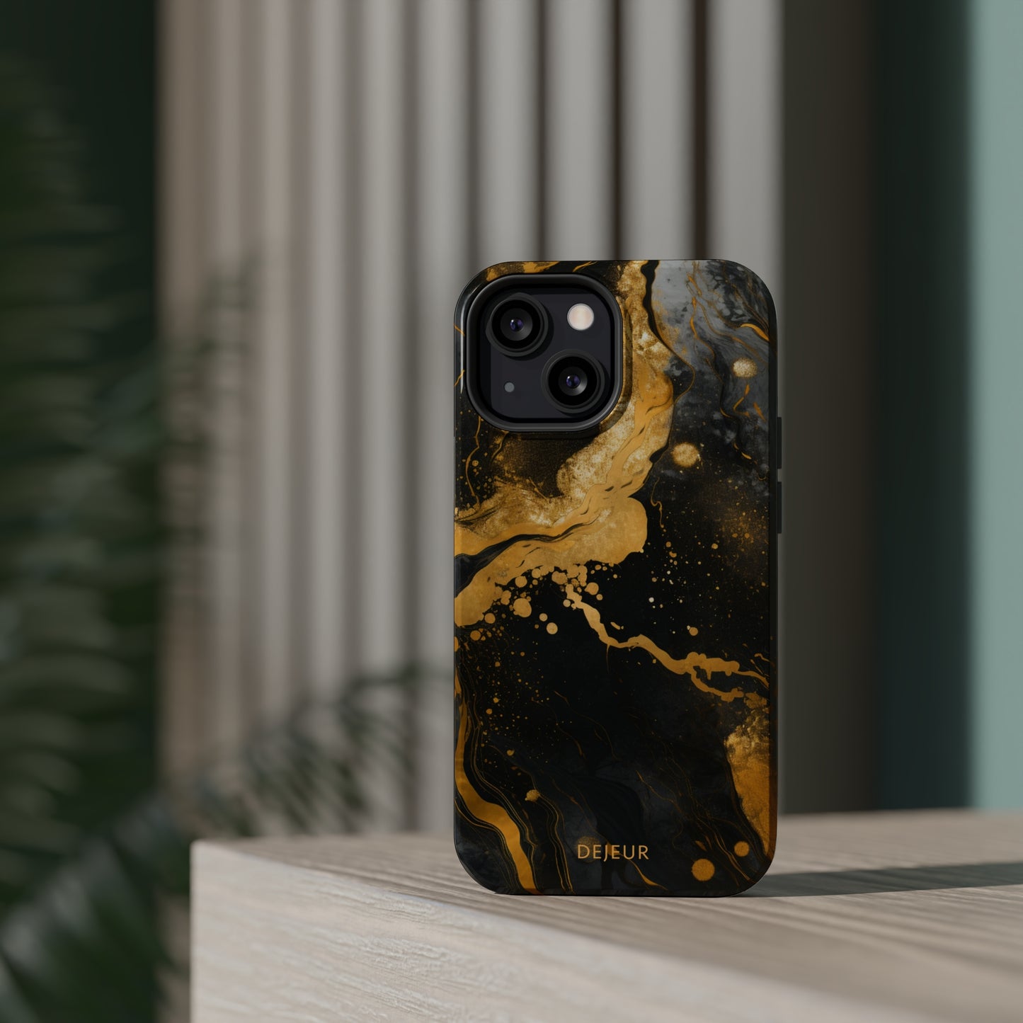 Gold & Black Marble - iPhone MagSafe Tough Case