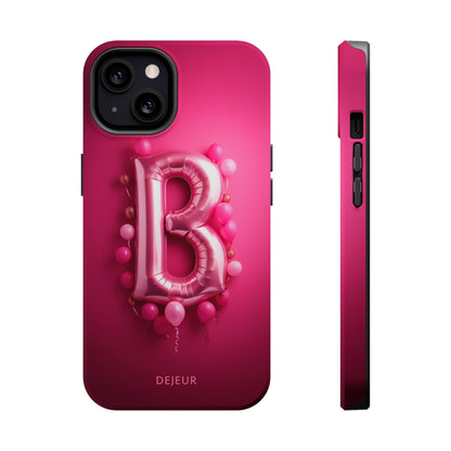 B Magenta Pink Balloons - iPhone MagSafe Tough Case