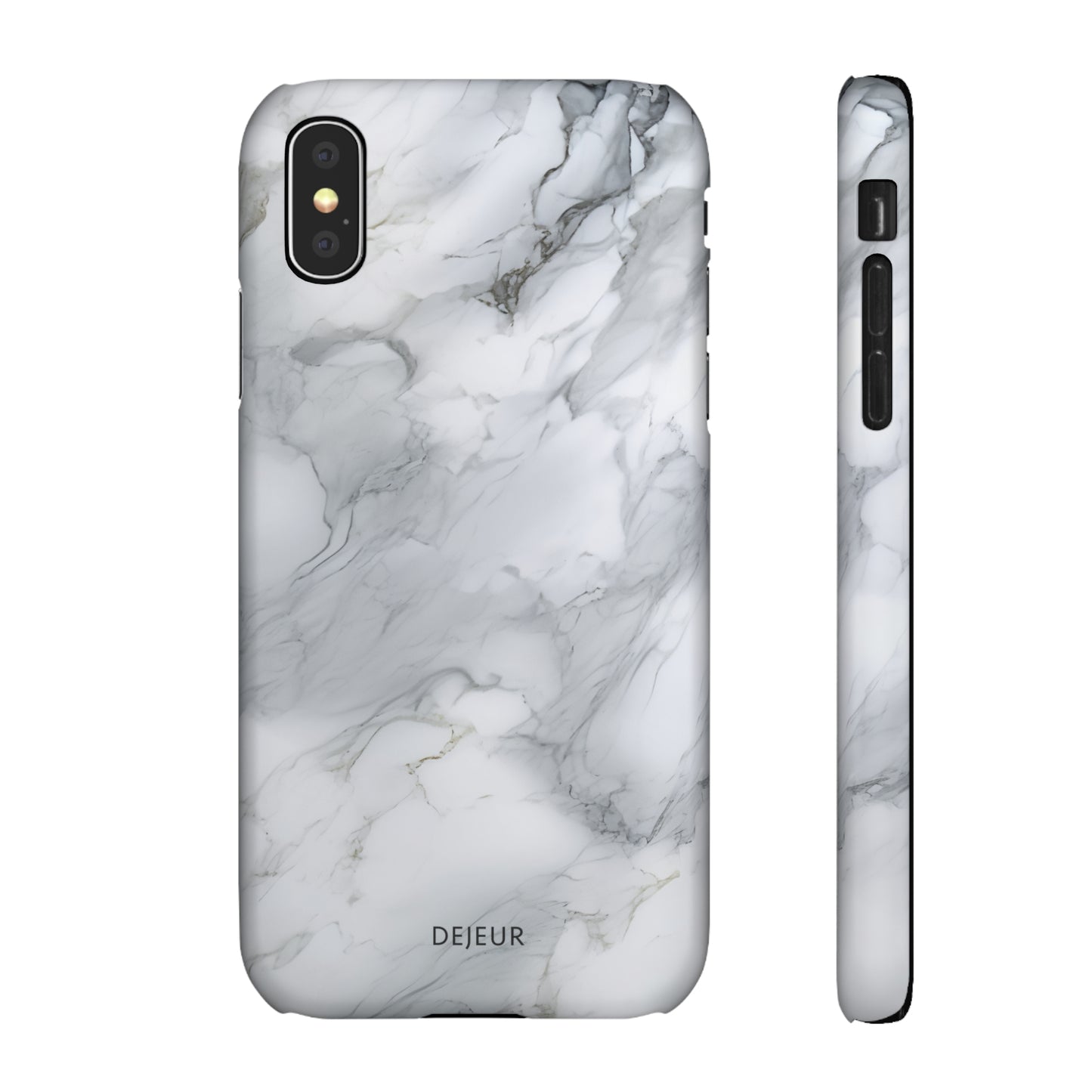 Platinum Silver Marble - iPhone Snap Case