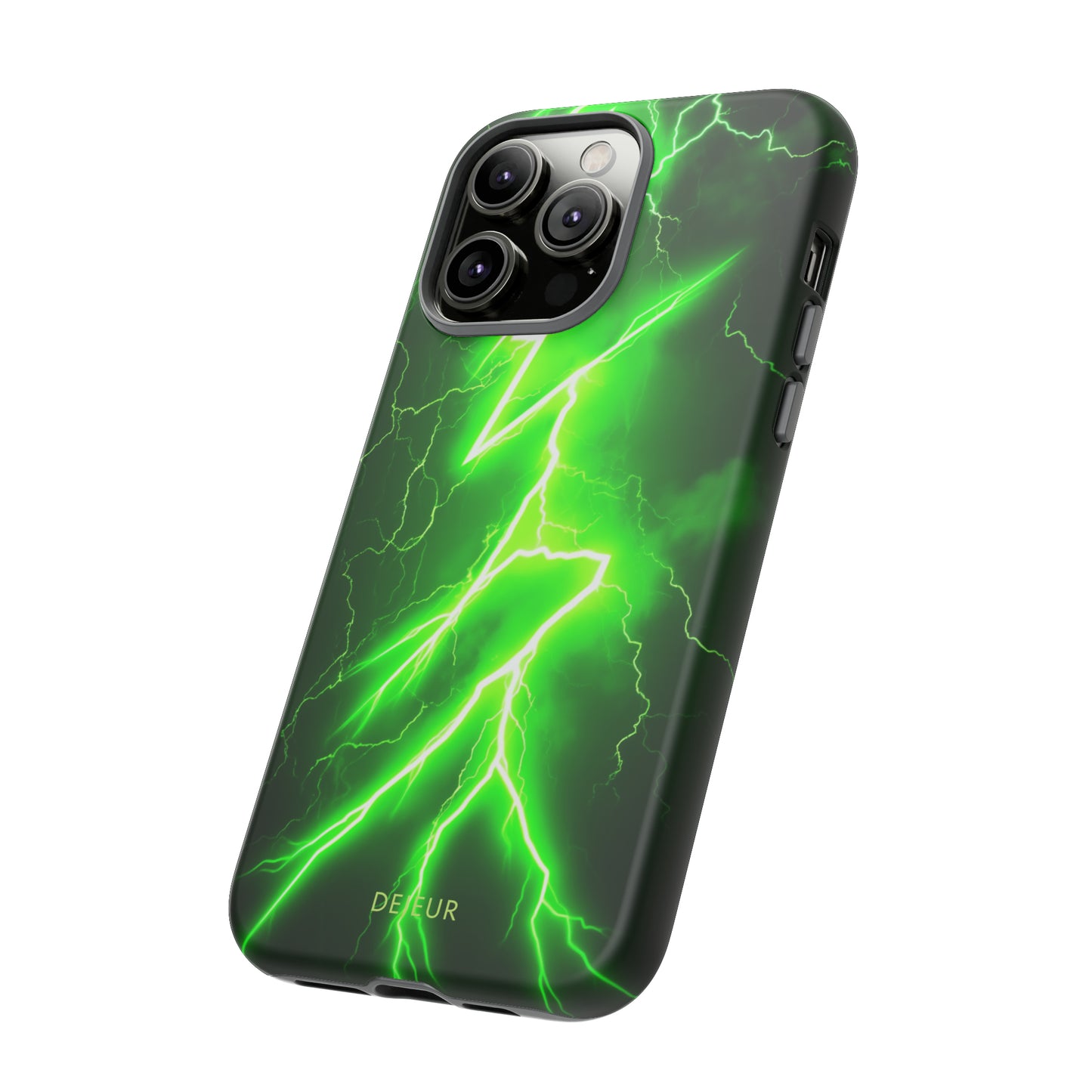 Neon Green Lightning - iPhone Tough Case