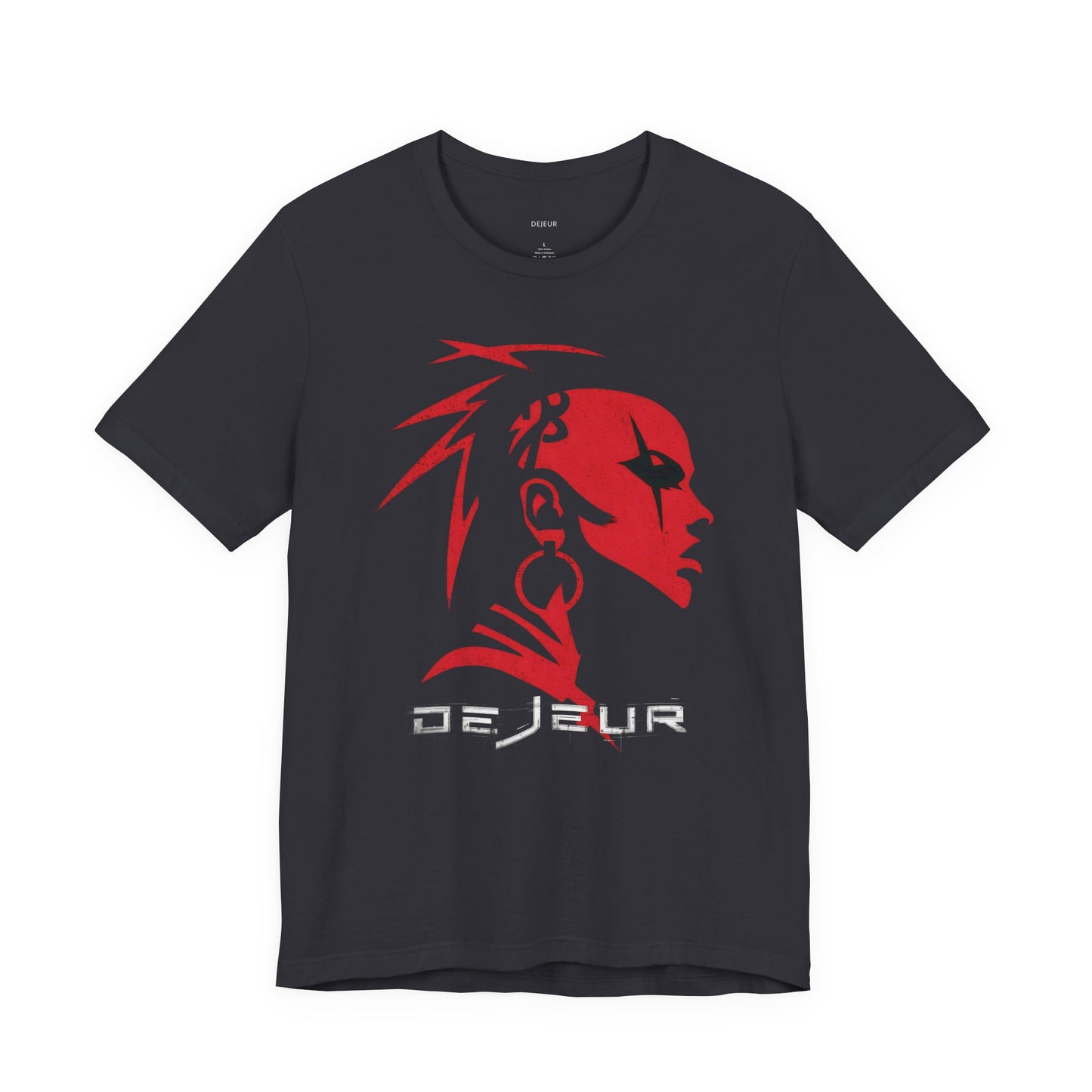 Minimalist Red Punk Woman - T-Shirt