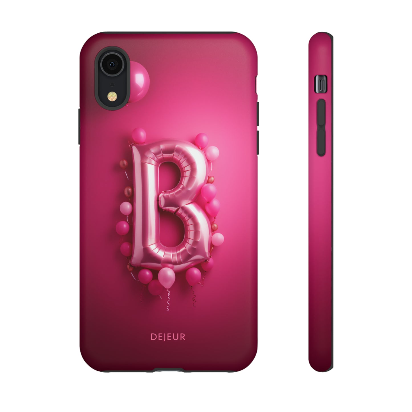 B Magenta Pink Balloons - iPhone Tough Case