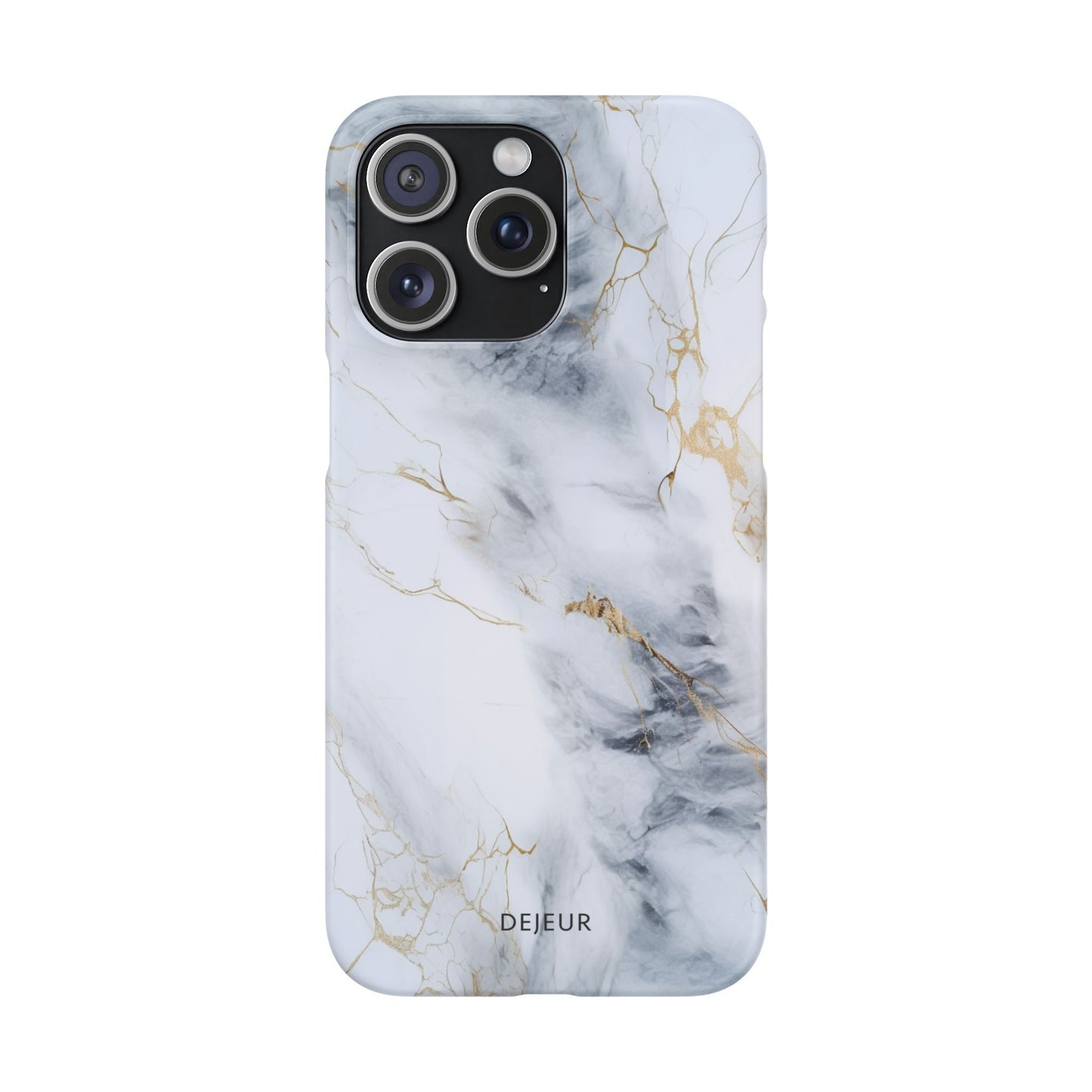 White Gold Marble - iPhone Snap Case