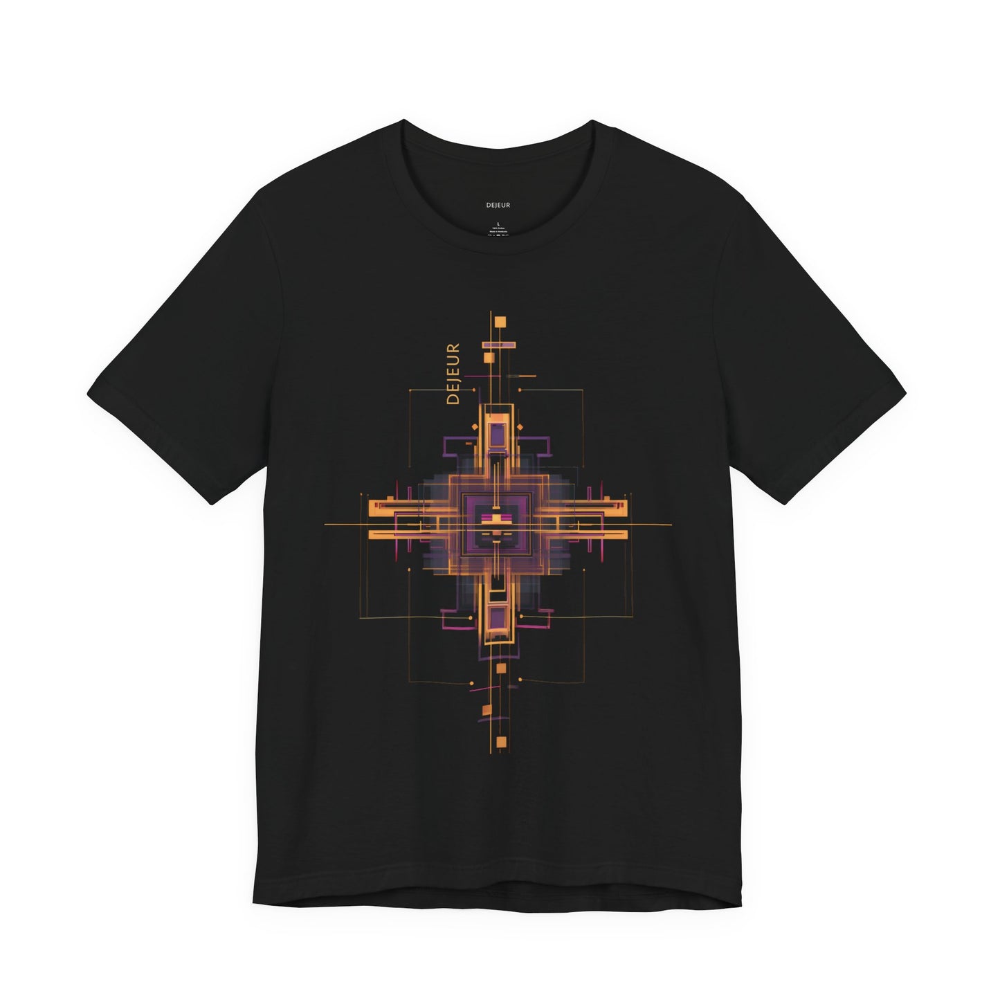 Interconnected Digital Geometric Lines - T-Shirt
