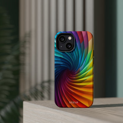 Rainbow Spiral - iPhone MagSafe Tough Case