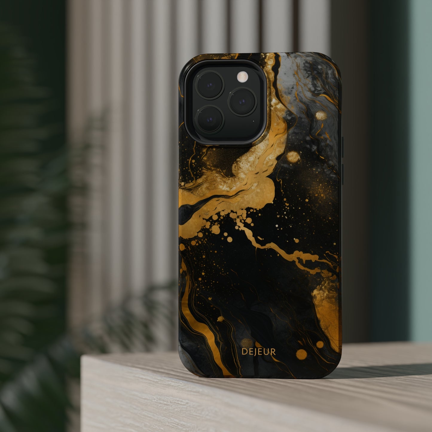 Gold & Black Marble - iPhone MagSafe Tough Case