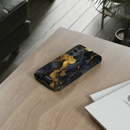 Metallic Gold Dark Marble - Samsung Galaxy Tough Case