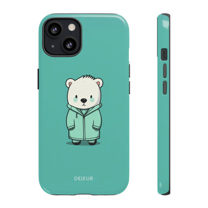 Aqua Coat Bear - iPhone Tough Case