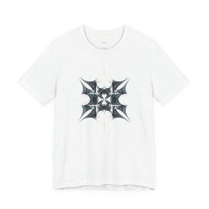 Monochrome Fractal Abstract Wings - T-Shirt