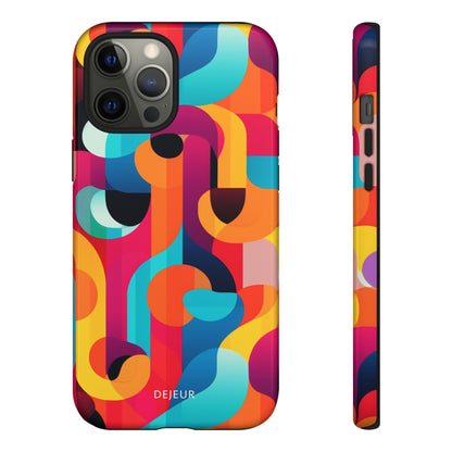 Curved Abstract Shapes - iPhone Tough Case