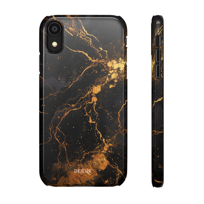 Dark Gold Amber Marble - iPhone Snap Case