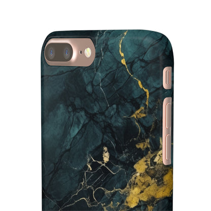 Gold Shadow Marble - iPhone Snap Case