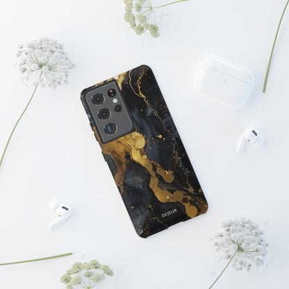 Metallic Gold Dark Marble - Samsung Galaxy Tough Case