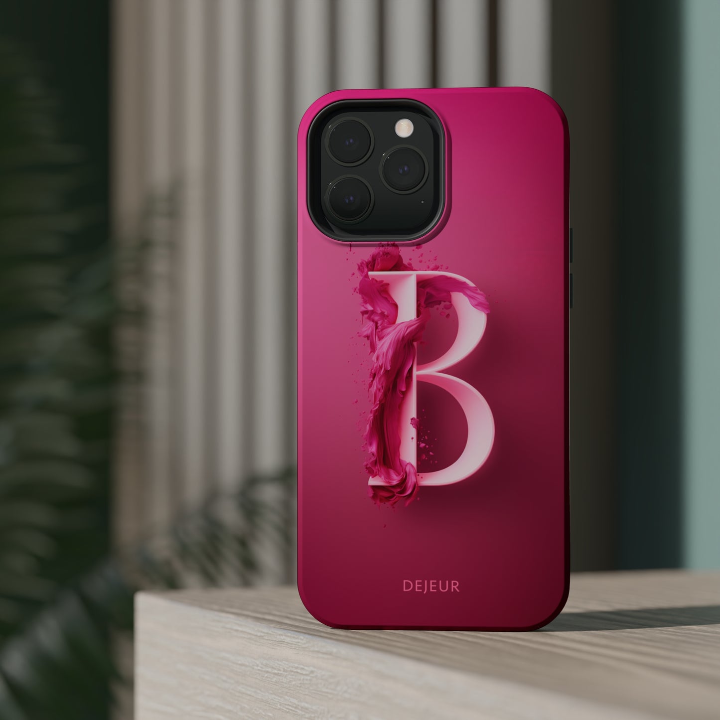 B Hot Pink Splash - iPhone MagSafe Tough Case