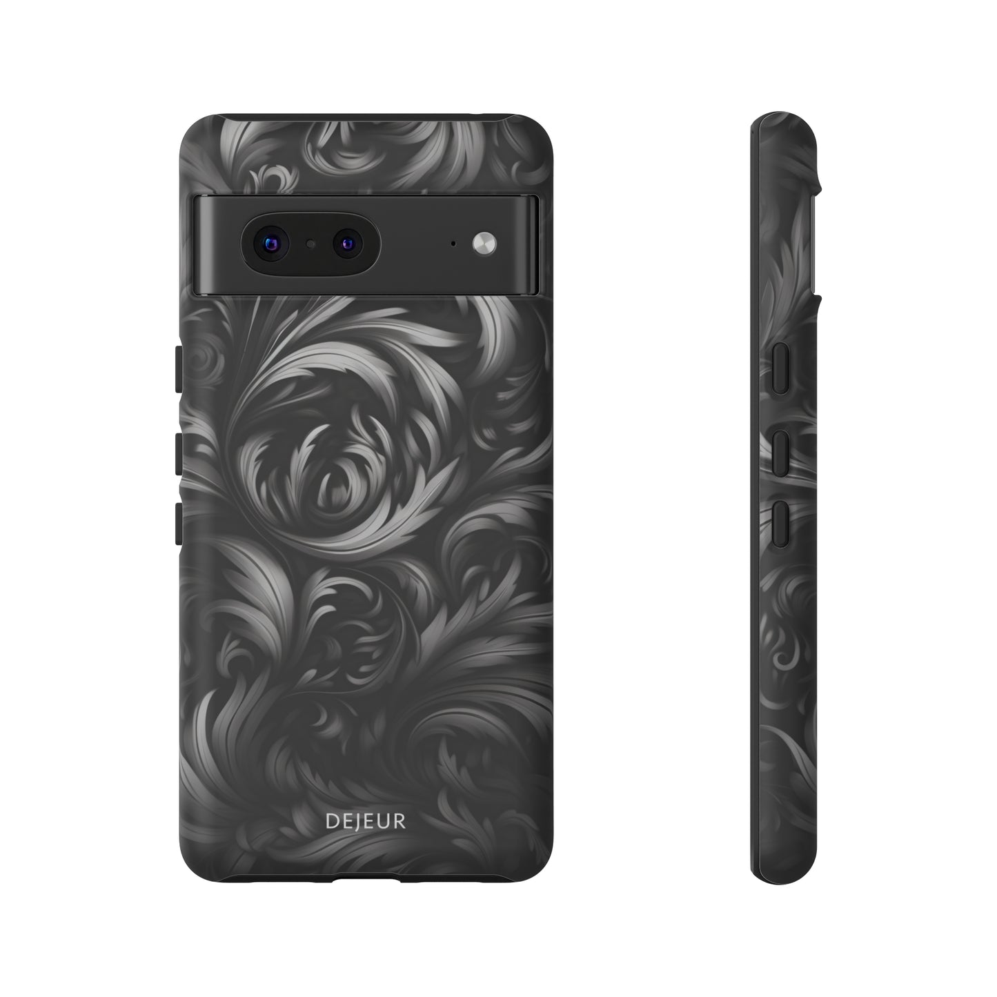 Dark Grey Floral - Google Pixel Tough Case