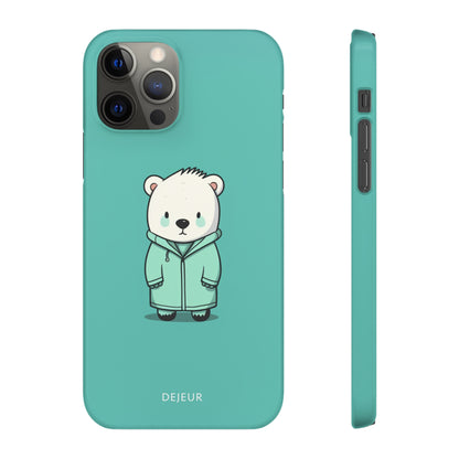 Aqua Coat Bear - iPhone Snap Case