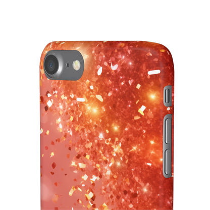 Rose Confetti Glitter - iPhone Snap Case