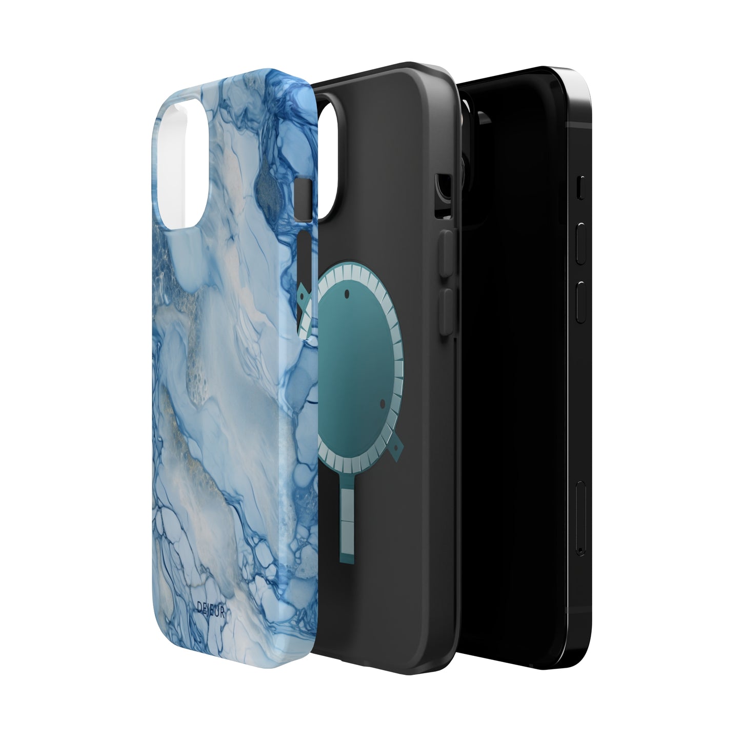 Sky Blue Marble - iPhone MagSafe Tough Case