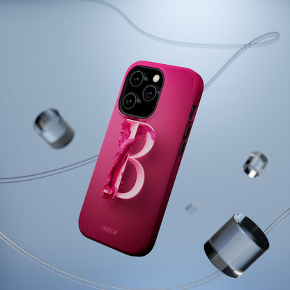 B Hot Pink Splash - iPhone MagSafe Tough Case