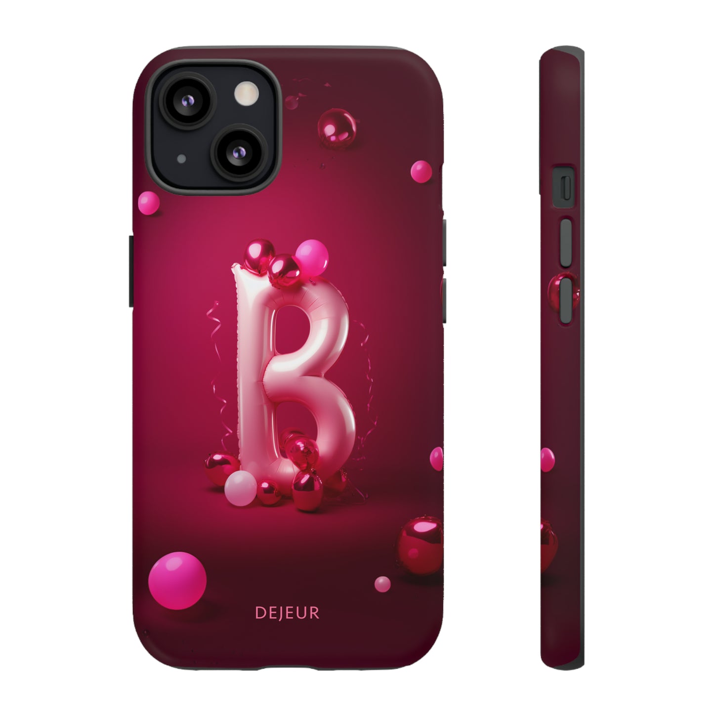 B Pink Party Balloons - iPhone Tough Case