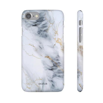 White Gold Marble - iPhone Snap Case