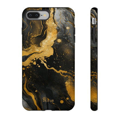 Gold & Black Marble - iPhone Tough Case