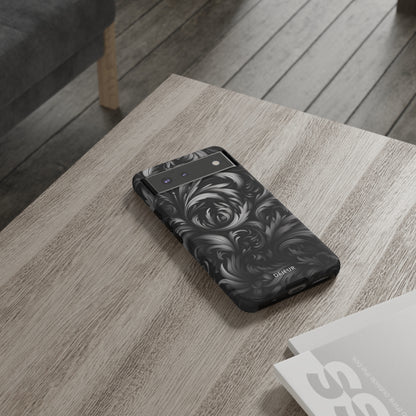 Dark Grey Floral - Google Pixel Tough Case