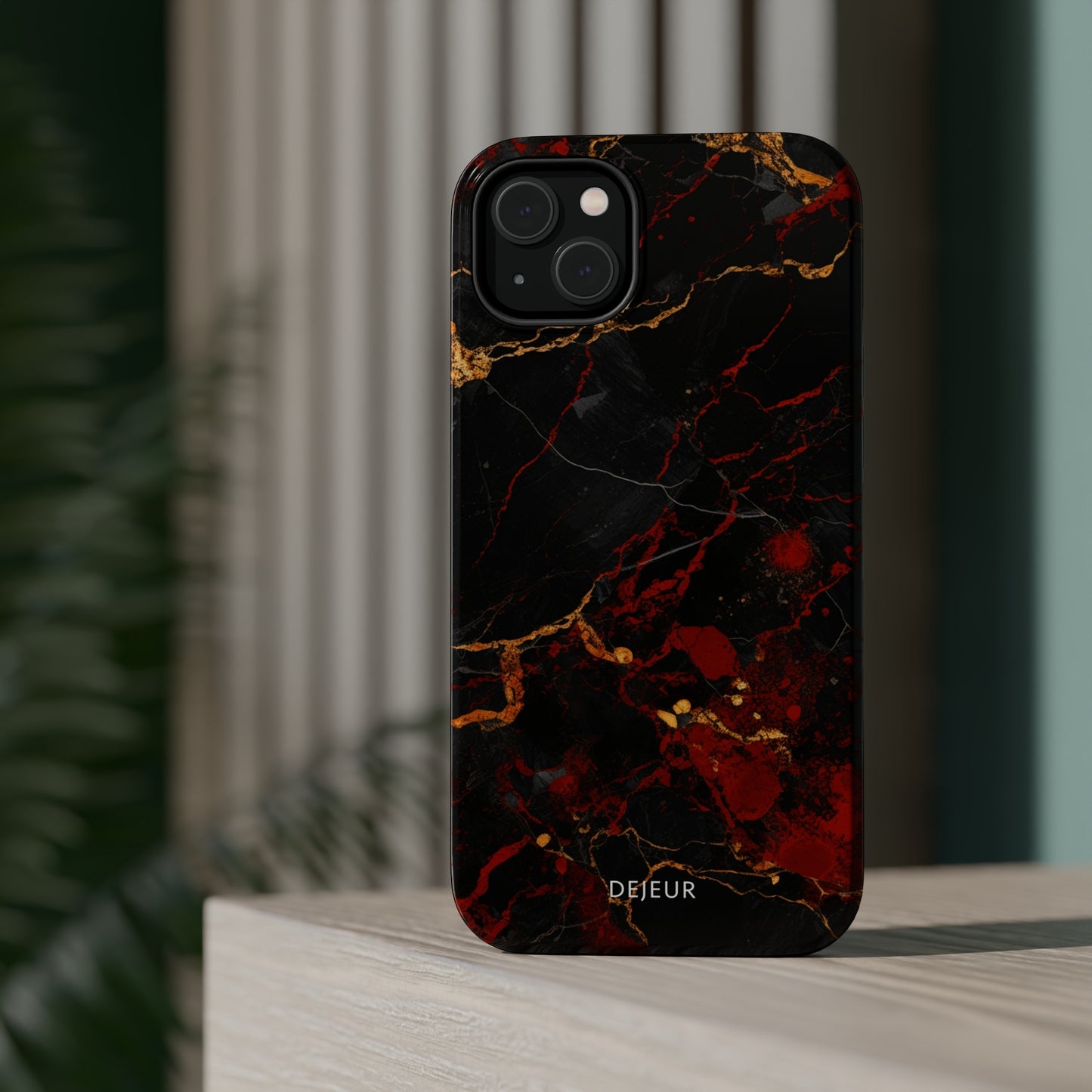 Dark Crimson Marble - iPhone MagSafe Tough Case