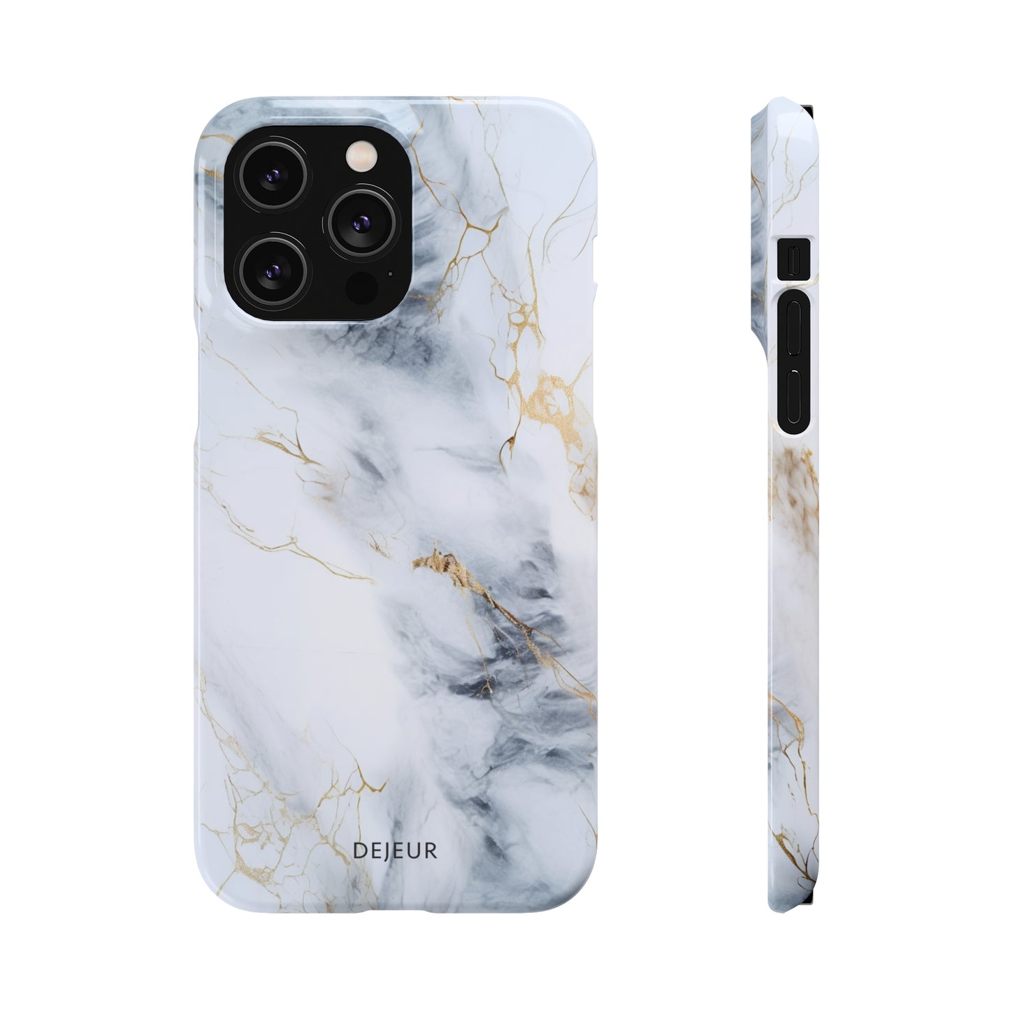 White Gold Marble - iPhone Snap Case