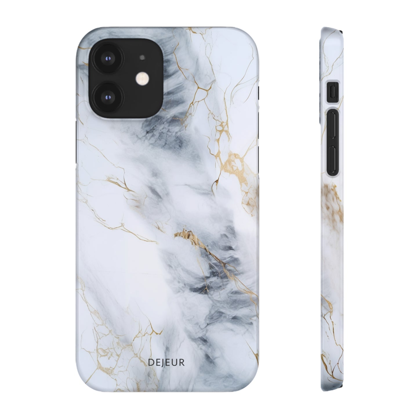 White Gold Marble - iPhone Snap Case