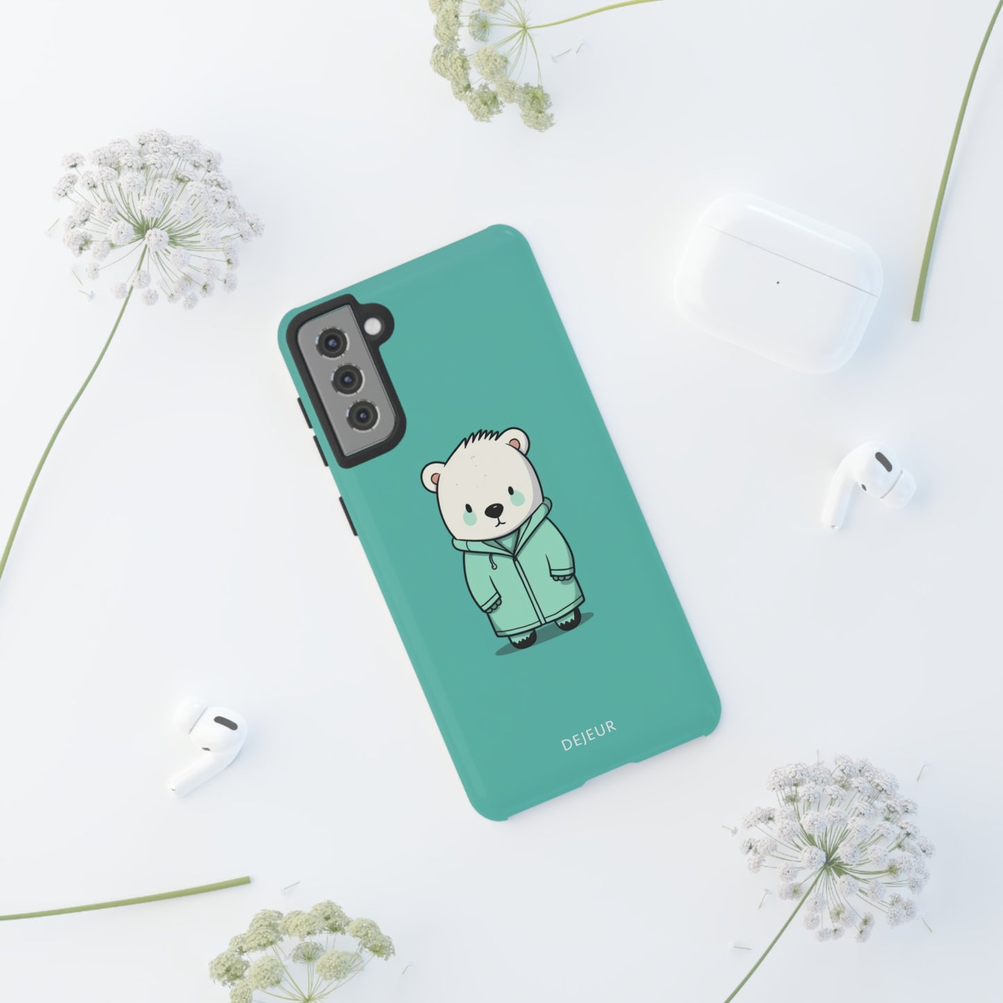 Aqua Coat Bear - Samsung Galaxy Tough Case