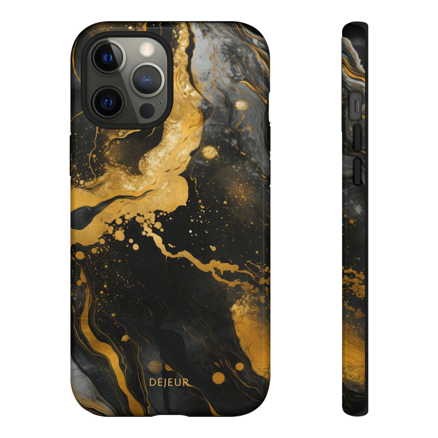 Gold & Black Marble - iPhone Tough Case