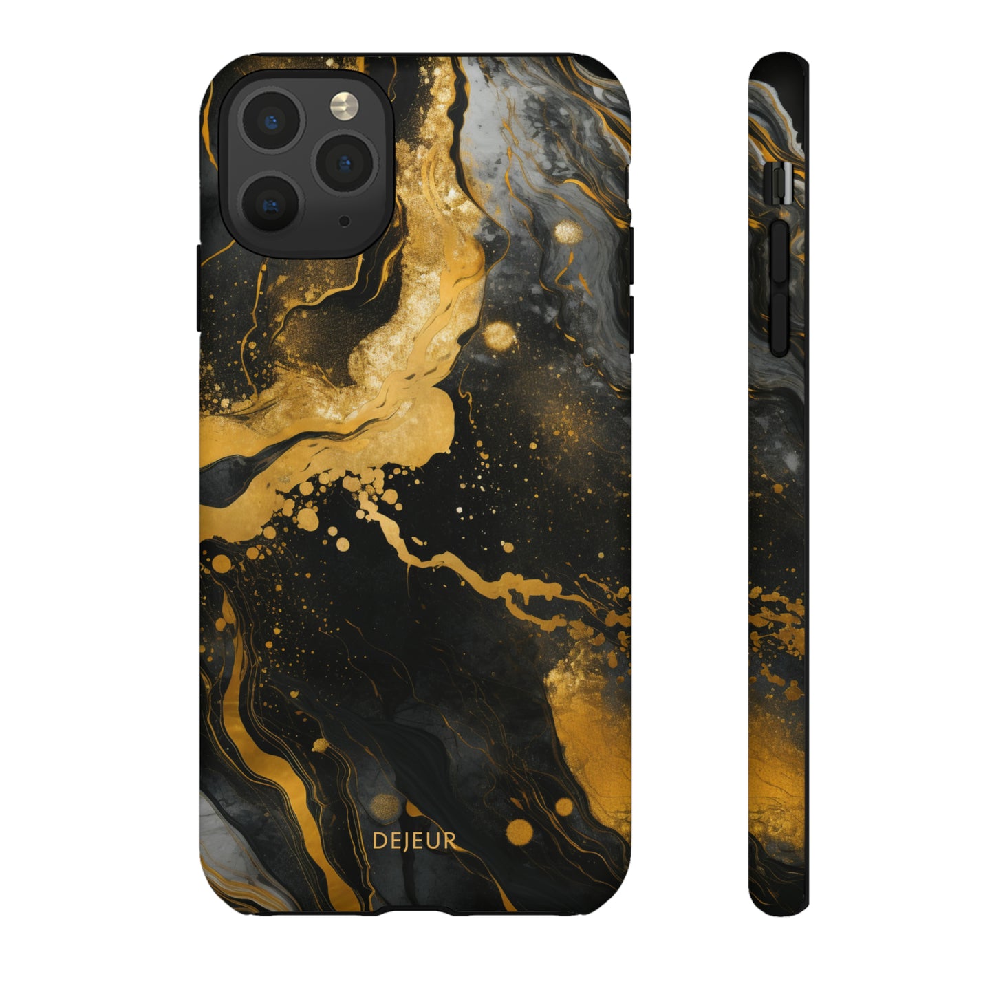 Gold & Black Marble - iPhone Tough Case