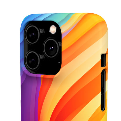 Rainbow Waves - iPhone Snap Case