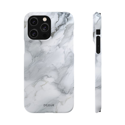 Platinum Silver Marble - iPhone Snap Case