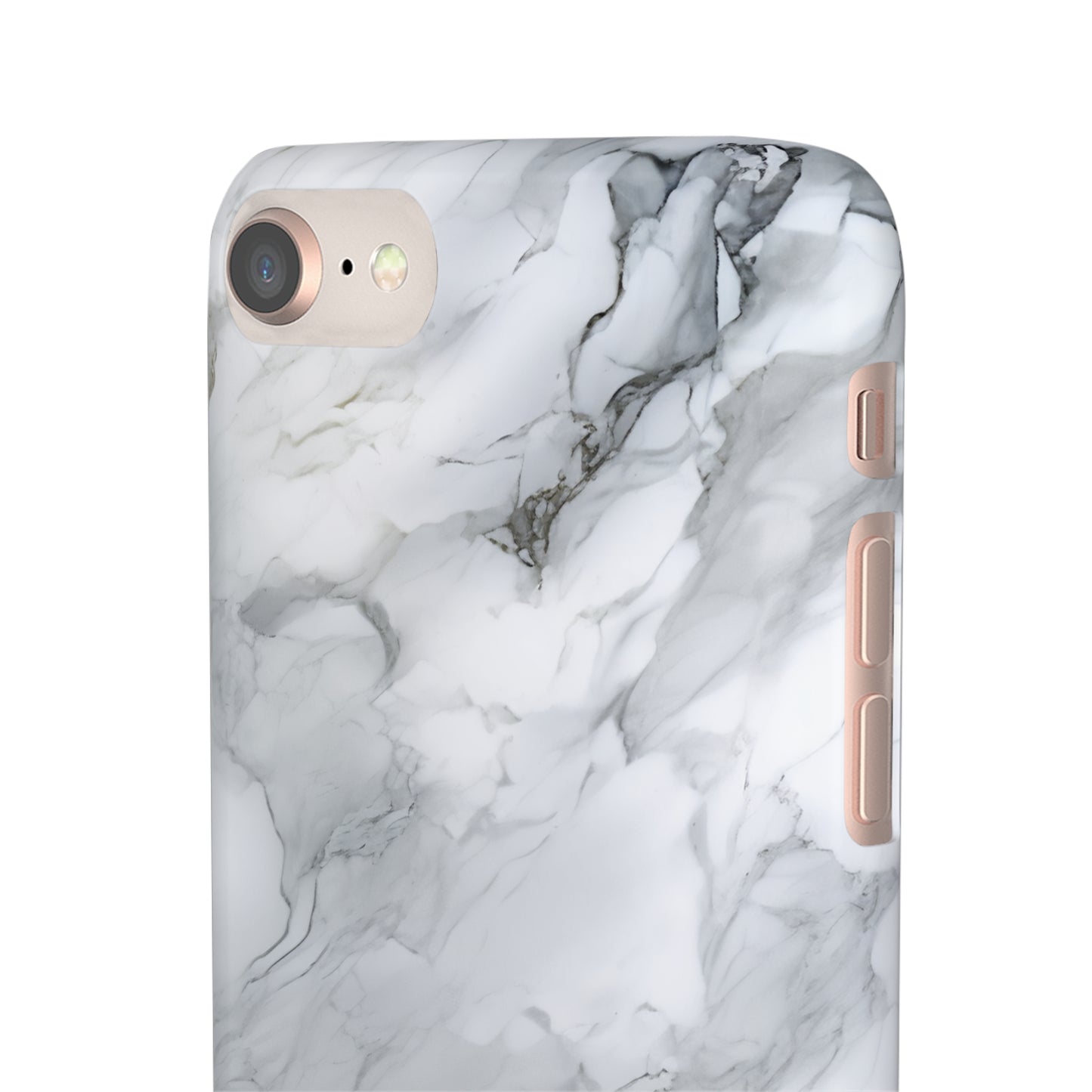 Platinum Silver Marble - iPhone Snap Case