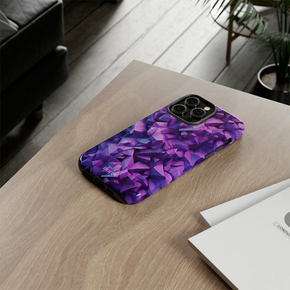 3D Purple Pattern - iPhone Tough Case