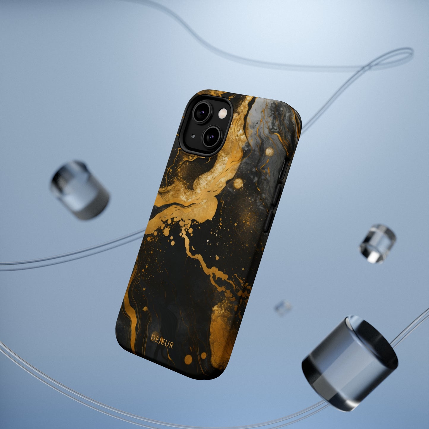 Gold & Black Marble - iPhone MagSafe Tough Case