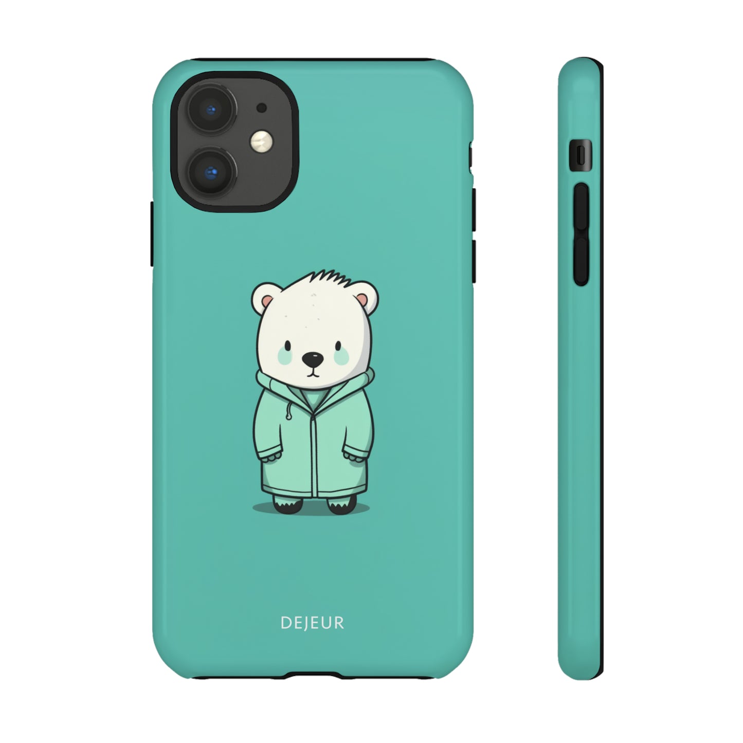 Aqua Coat Bear - iPhone Tough Case