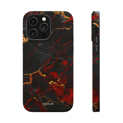 Dark Crimson Marble - iPhone MagSafe Tough Case