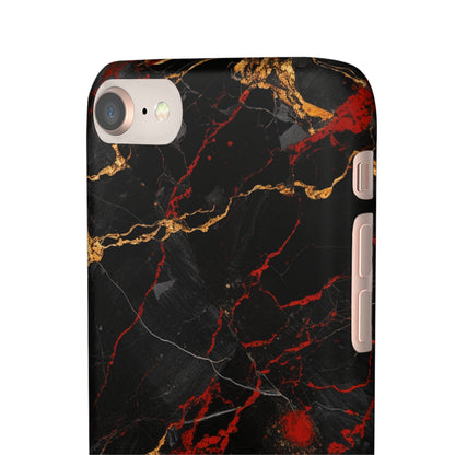 Dark Crimson Marble - iPhone Snap Case