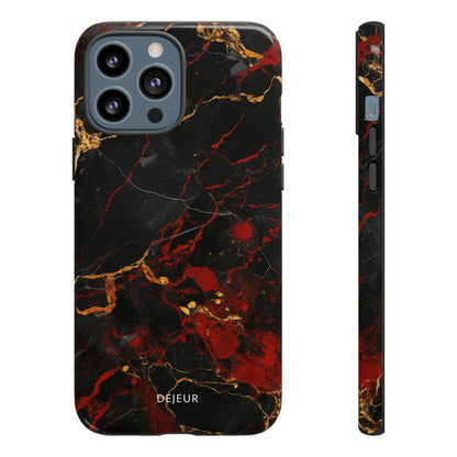 Dark Crimson Marble - iPhone Tough Case